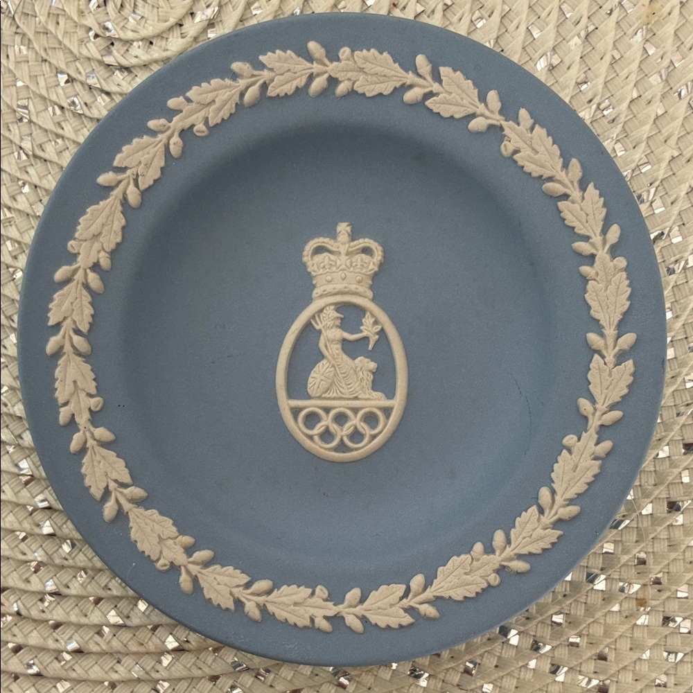 Wedgwood Pale Blue Jasperware Olympiad trinket plate